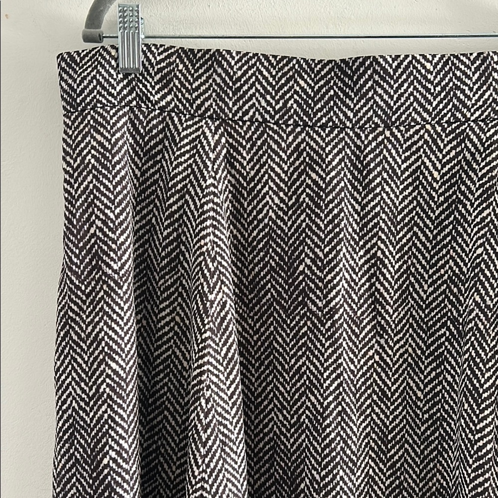 eShakti, Woman’s Size 1X-16W Brown and White Herringbone Skirt - Picture 2 of 9